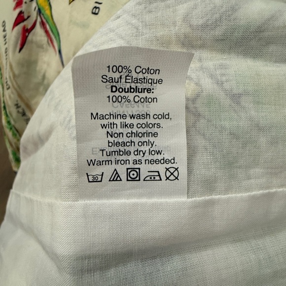 J. Crew Off-Shoulder Tropical Print Mini Dress - White and Multicolor - Picture 6 of 6